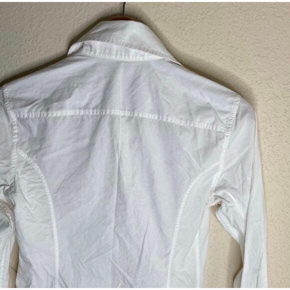 Dolce & Gabbana White Button Up Blouse With Beautiful Detail ( 42 ) - Picture 5 of 5